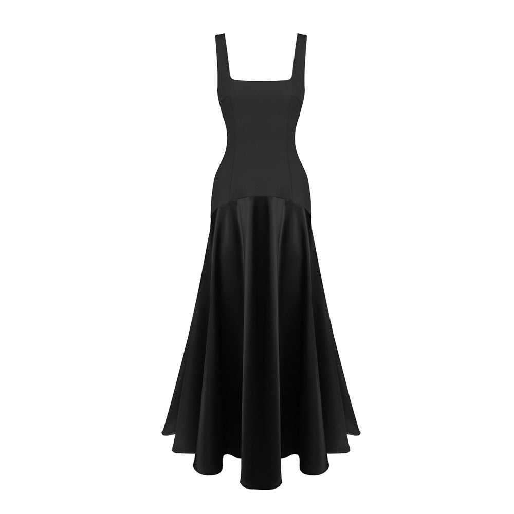 Damen Elegantes Maxikleid mit A-Linien-Silhouette und schmalen Trägern EB