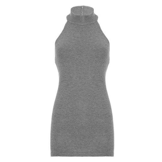 Damen Hochgeschlossenes Stricktop im figurbetonten Design EB