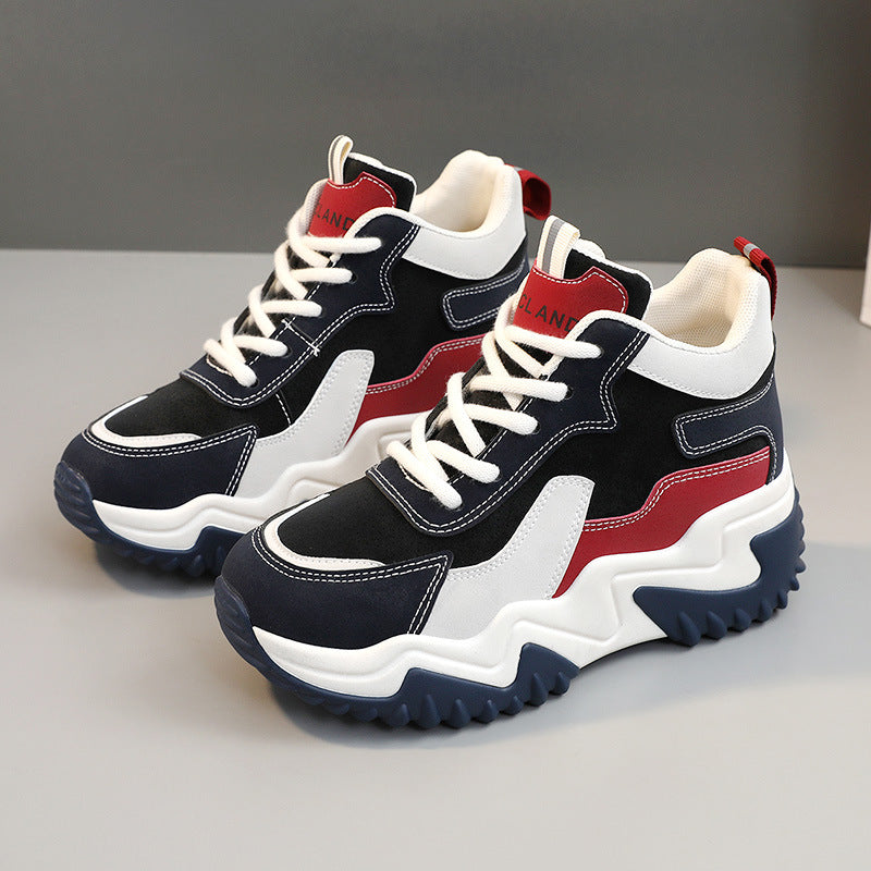 Damen Sportliche Chunky Sneakers mit atmungsaktivem Obermaterial und rutschfester Sohle EB