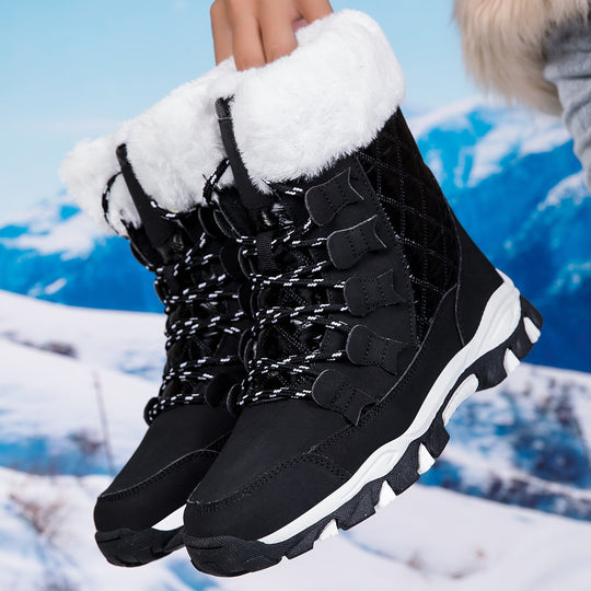 Damen Heizbare Winterstiefel mit rutschfester Sohle und isolierender Fütterung EB