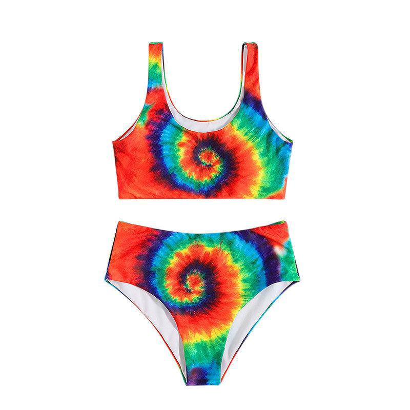 Damen Bikini-Set mit lebhaftem Spiralmuster EB