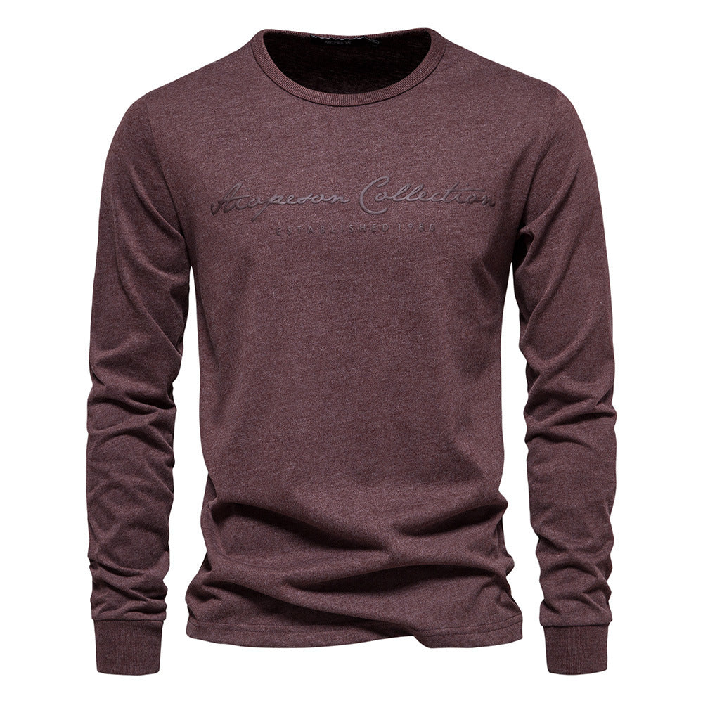 Herren Langarmshirt mit zeitgemäßer Schriftzug EB