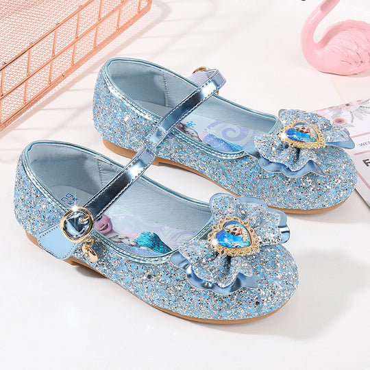 Mädchen Glitzernde Ballerinas mit Blumendekor EB