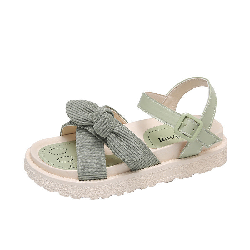 Damen Bequeme Sandalen mit dekorativem Knoten EB