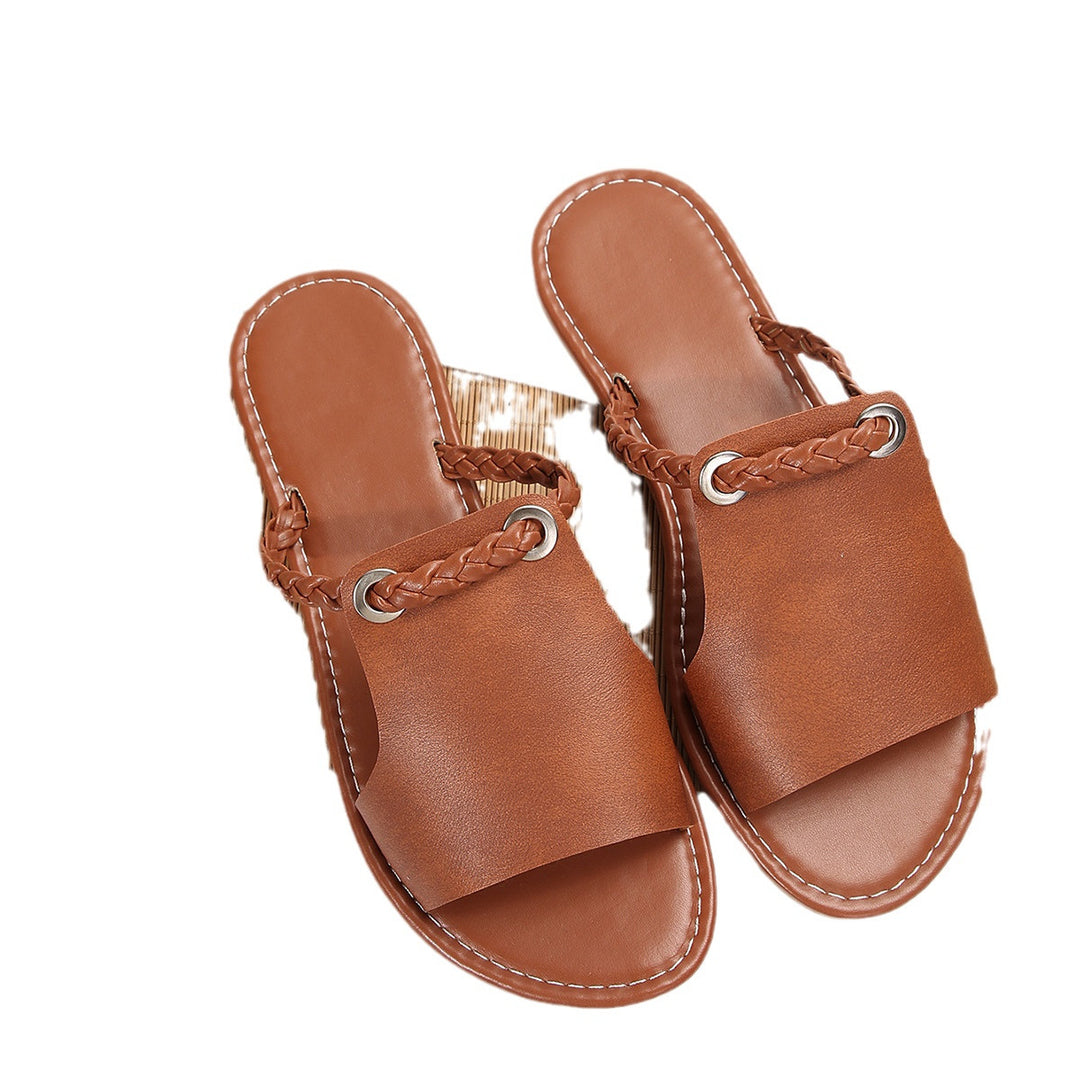 Damen Clogs mit geflochtenem Riemendesign und rutschfester Sohle EB