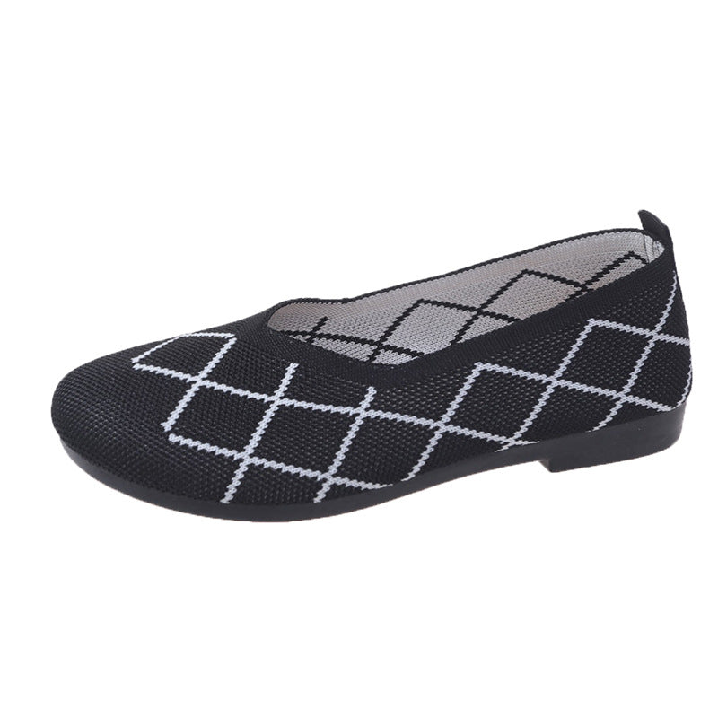Damen leichte und atmungsaktive Ballerinas aus flexiblem Gewebe EB
