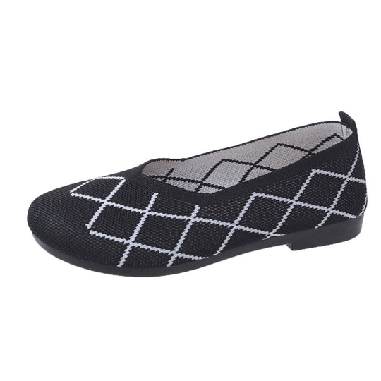 Damen leichte und atmungsaktive Ballerinas aus flexiblem Gewebe EB