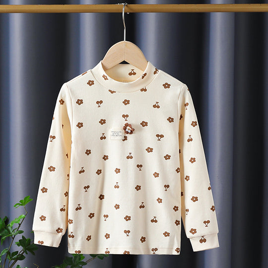 Mädchen Langarmshirt mit verspieltem Blüten- und Tierdesign EB