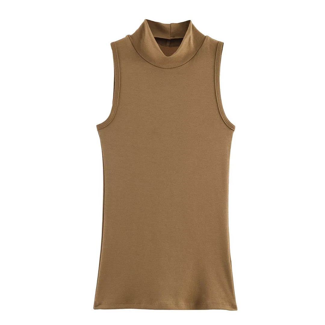 Damen Rollkragen-Tanktop aus weichem Stretch-Material EB