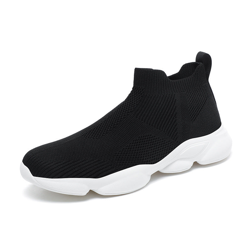 Damen Strick-Sneaker mit elastischem Schaft und rutschfester Sohle EB