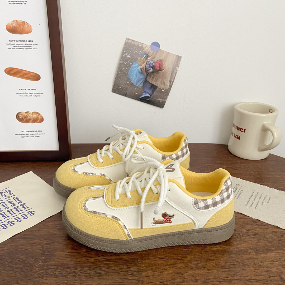 Damen Sneakers mit verspieltem Tiermotiv und atmungsaktiver Oberflächenstruktur EB