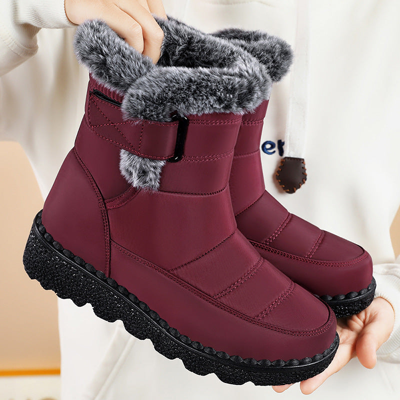 Damen Kuschelige Winterstiefel mit Futter und rutschfester Sohle EB
