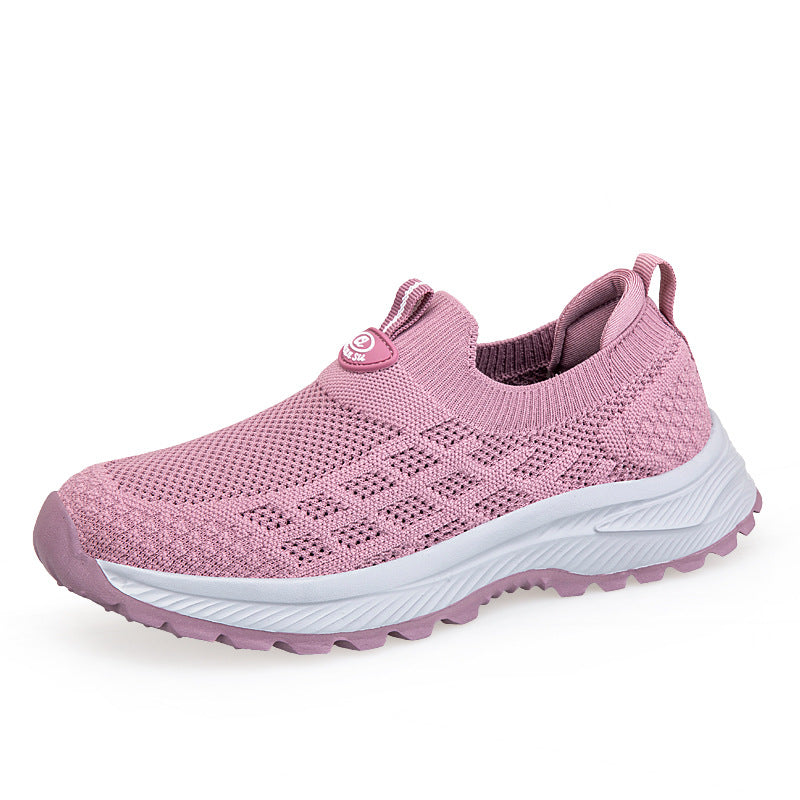 Damen Bequeme Slip-On Lauf-Sneaker mit atmungsaktivem Obermaterial EB