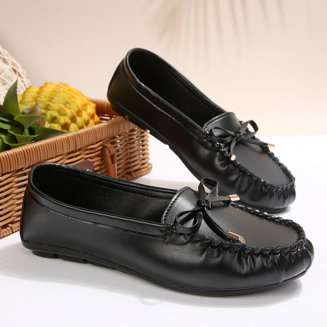 Damen Mokassins mit elegantem Schleifen-Detail und komfortabler Sohle EB