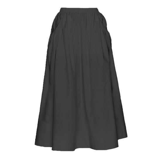 Damen Eleganter Midirock mit raffinierten Falten und elastischem Bund EB