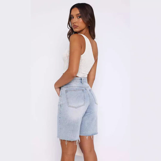 Damen asymmetrisches Spitzenoberteil mit funkelndem Ringdetail EB