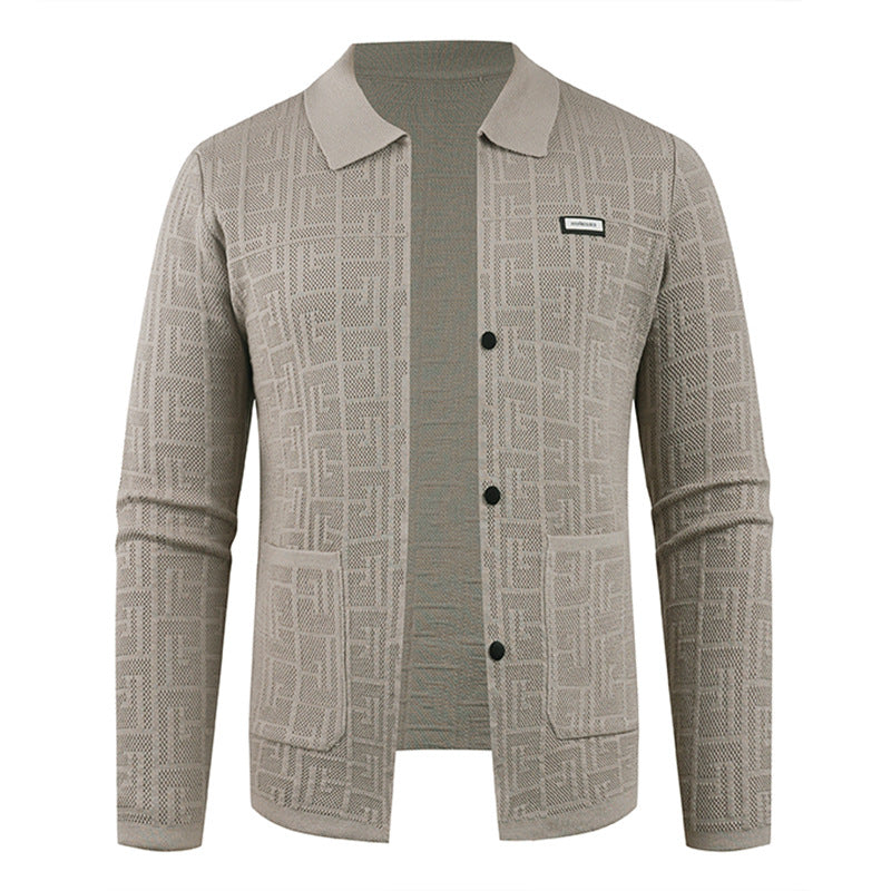 Herren modische Strickjacke mit einzigartigem Muster EB