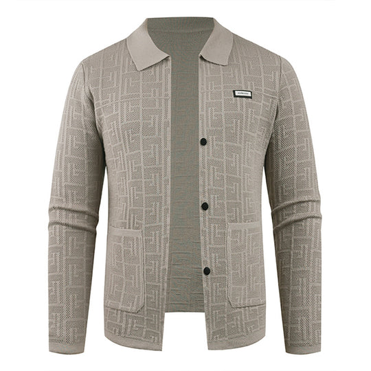 Herren modische Strickjacke mit einzigartigem Muster EB