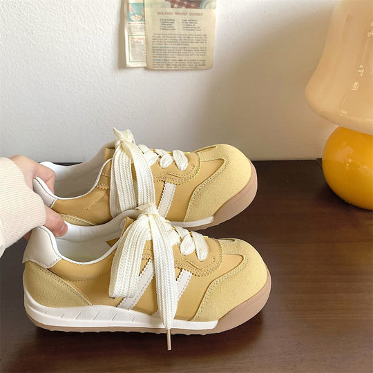 Damen modische Sneakers mit atmungsaktivem Obermaterial und praktischer Schnürung EB