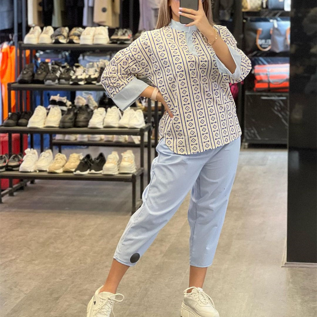 Damen lässige Freizeitbluse EB