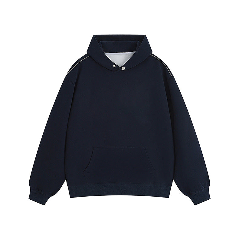 Damen Kapuzenpullover mit praktischen Druckknöpfen und Kängurutasche EB