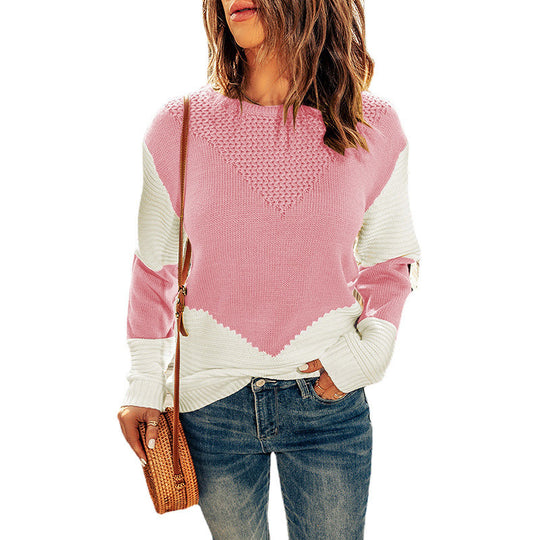 Damen Strickpullover mit geometrischem Design und angenehmer Passform EB