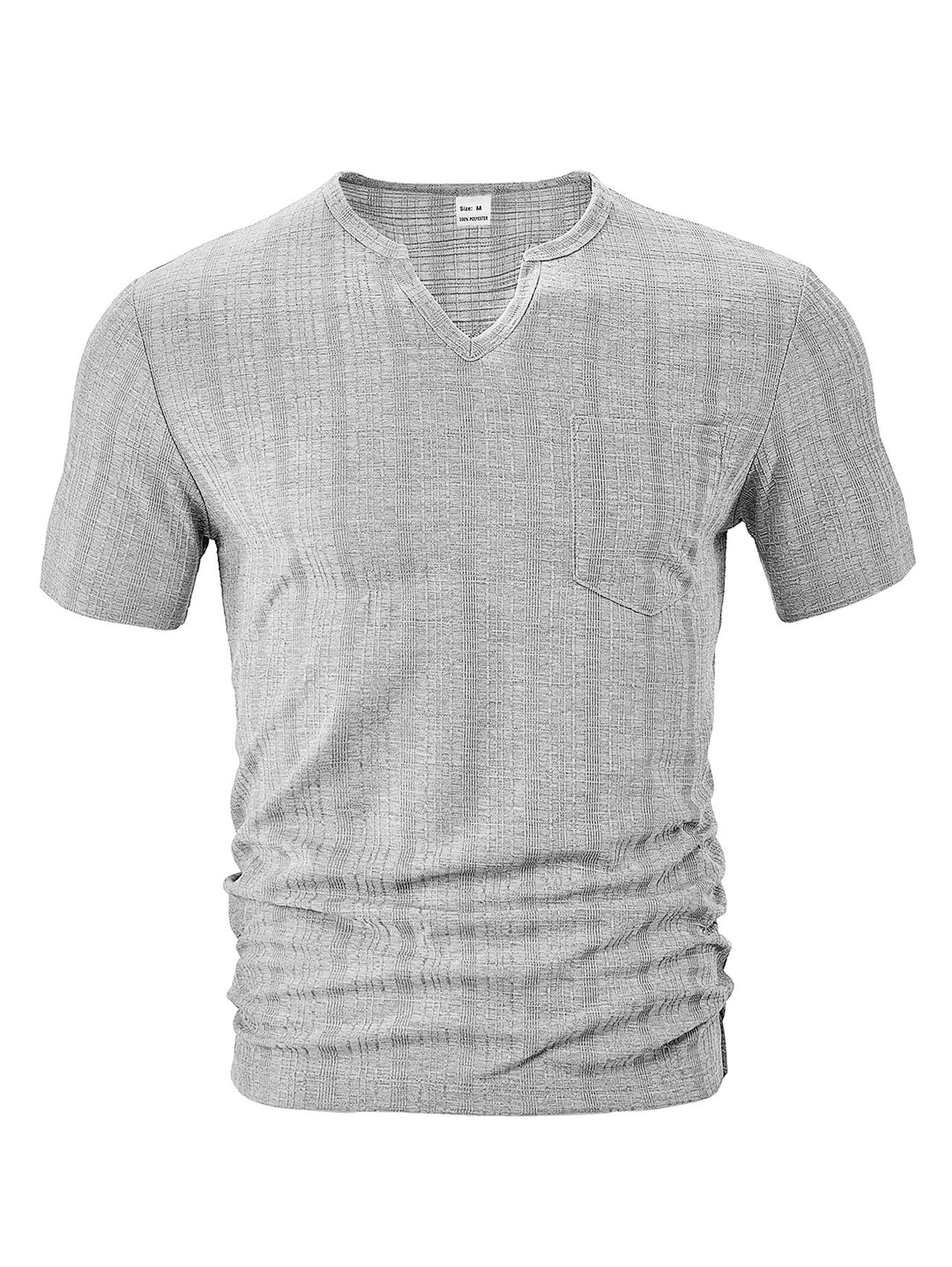 Herren Kurzarm T-Shirt mit V-Ausschnitt und Brusttasche EB