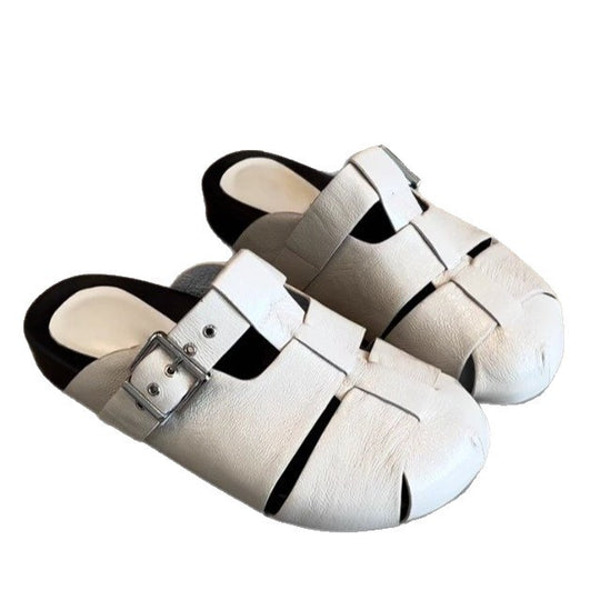 Damen Komfortable Clogs mit modischem Schnallenverschluss EB