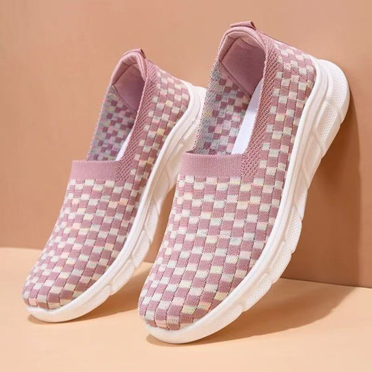 Damen Slip-On Sneakers mit flexiblem Strickdesign EB