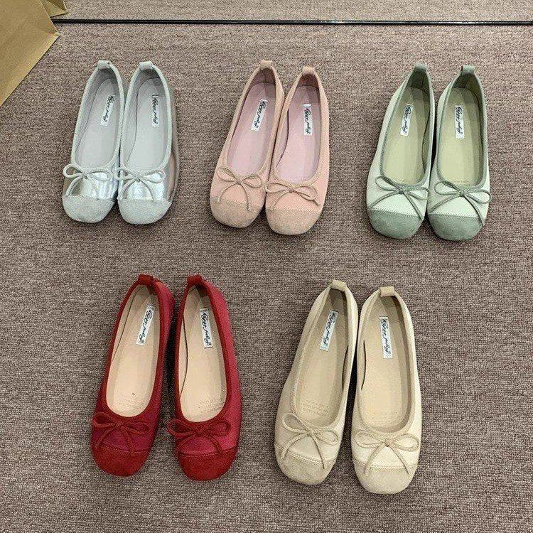 Damen Ballerinas mit zierlichem Schleifenakzent und weichem Innenfutter EB