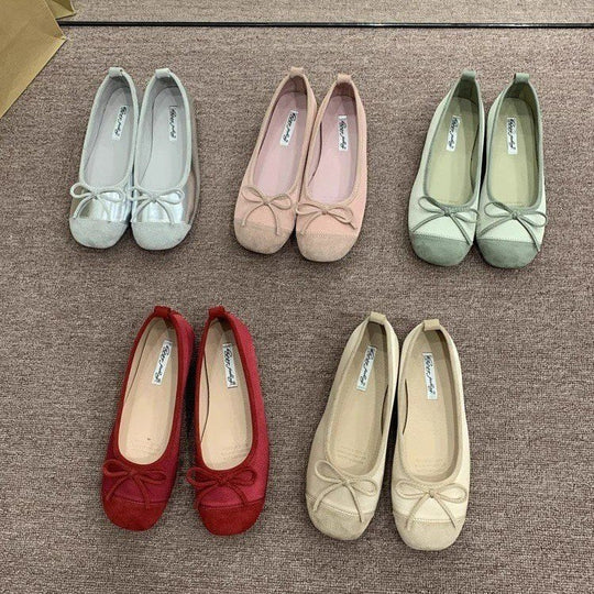 Damen Ballerinas mit zierlichem Schleifenakzent und weichem Innenfutter EB