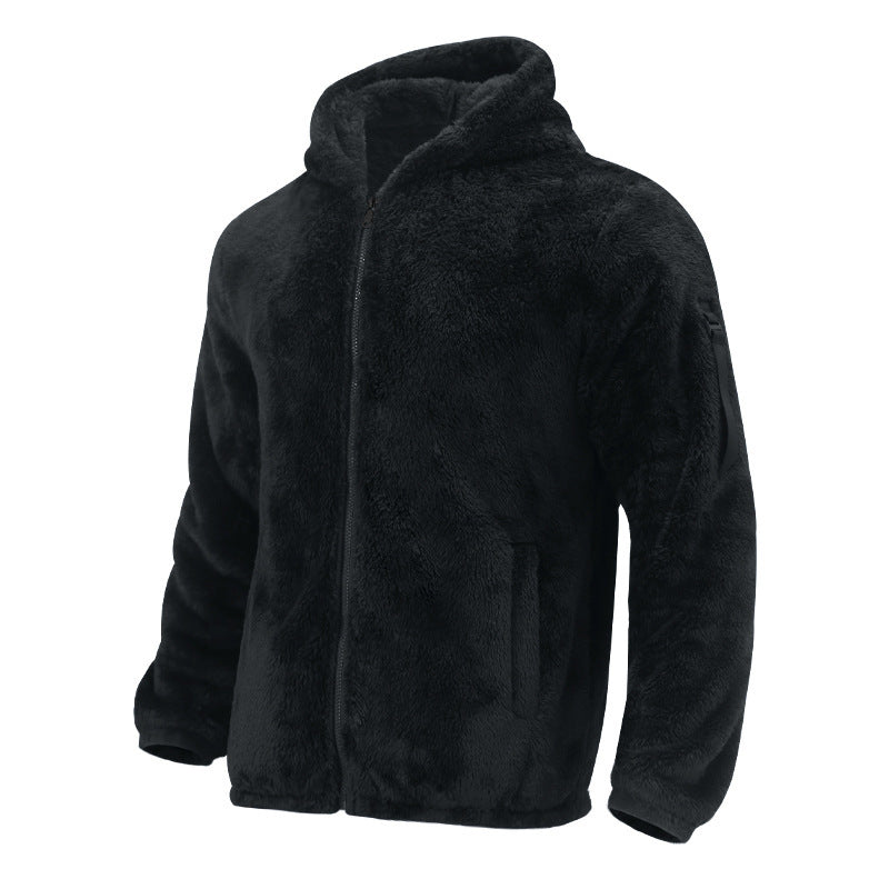Herren Fleecejacke mit weichem Innenfutter und Kapuze EB