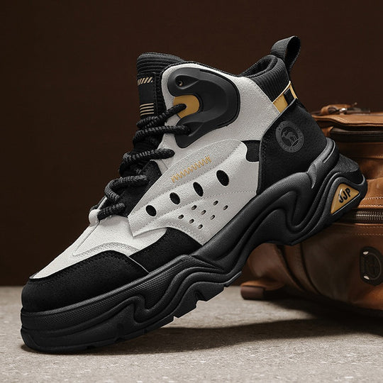 Damen Modische High-Top Sneakers mit stabiler Sohle und dämpfendem Innenmaterial EB