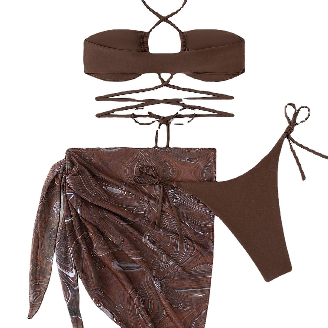 Damen Triangel-Bikini mit raffiniertem Wickeldesign EB