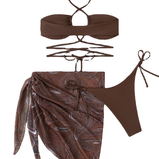Damen Triangel-Bikini mit raffiniertem Wickeldesign EB