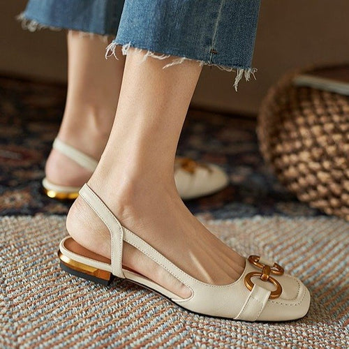 Damen Slingback-Ballerinas mit elegantem Schnallen-Detail und modischem Fußbett EB