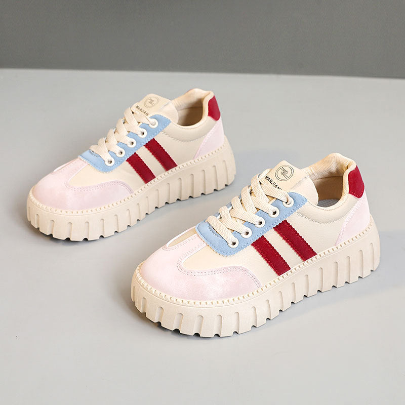 Damen Plateau Sneakers mit modischer Profilsohle und atmungsaktiver Obermaterialstruktur EB