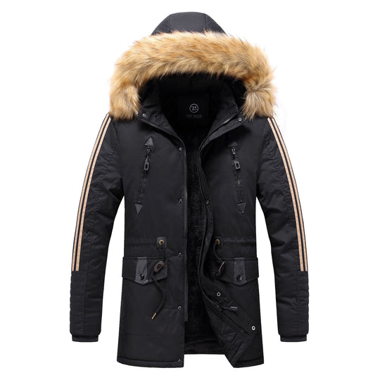 Herren Winterparka mit abnehmbarem Kunstfellkragen EB