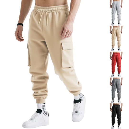 Herren nan multifunktionale leistungsstarke Jogginghose mit großzügigen Klappfächern elastischem Tunnelzug und konischem Beinabschluss EB
