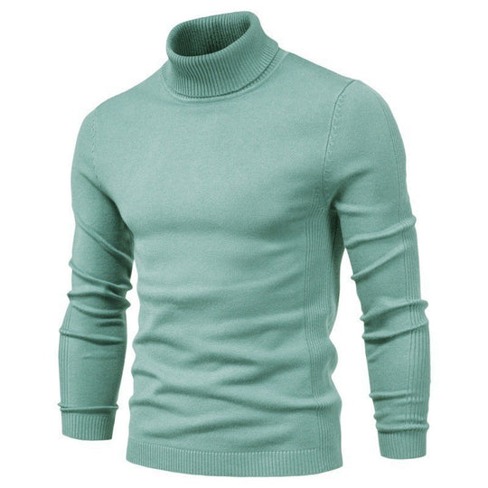 Herren modischer Rollkragenpullover aus feiner Merinowolle EB