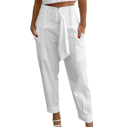 Damen Modische Culotte mit eleganter Schleifenoption EB