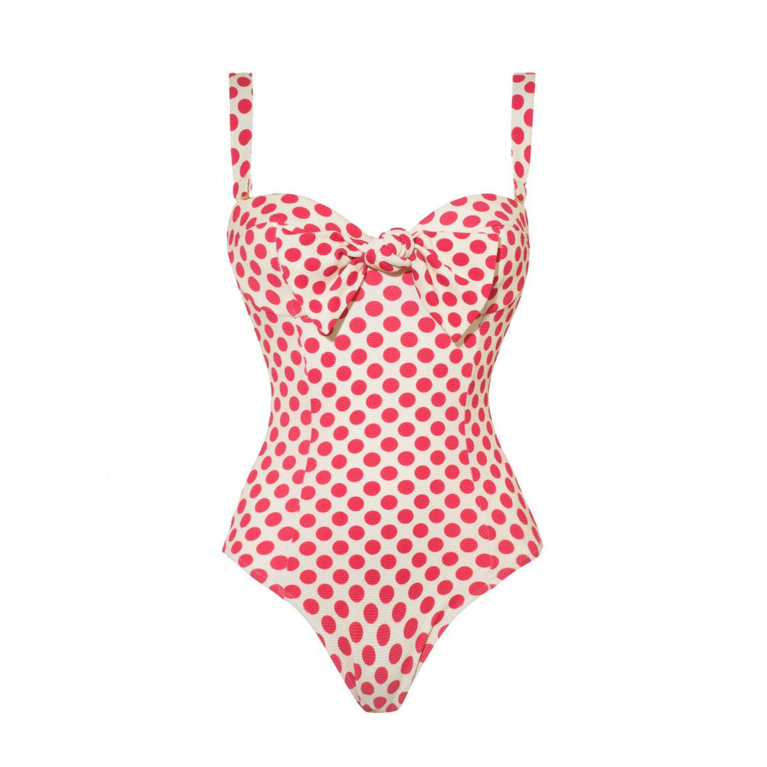 Damen Bikiniset mit herzförmigen Mustern und Rüschenrock EB