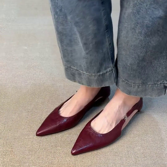 Damen Slingback-Ballerinas mit elegantem Cut-Out und bequemer Passform EB