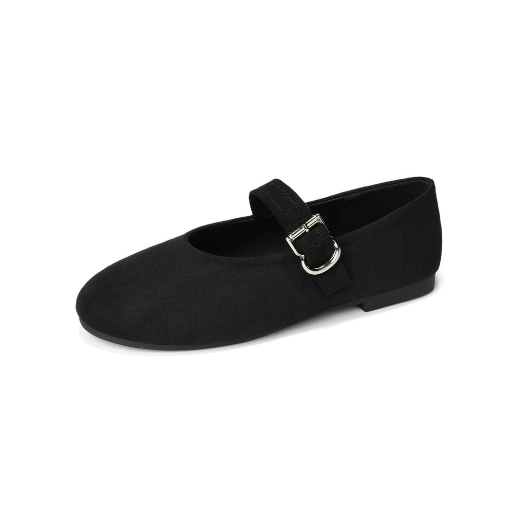 Damen Ballerinas mit elegantem Riemchen und modischer Schnallenapplikation EB