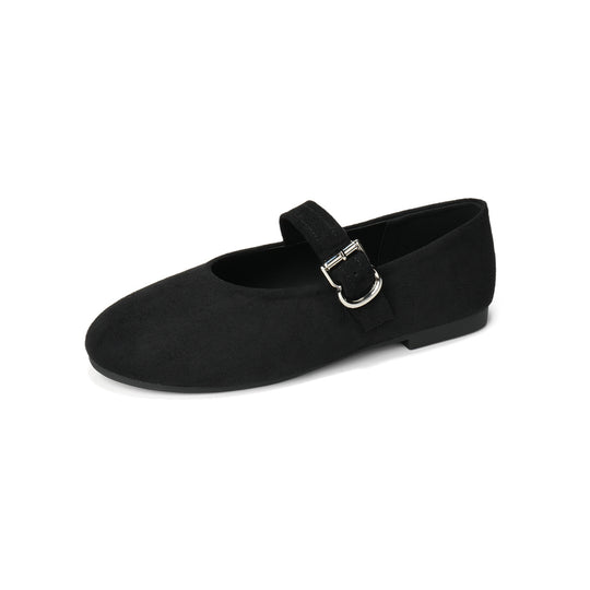 Damen Ballerinas mit elegantem Riemchen und modischer Schnallenapplikation EB