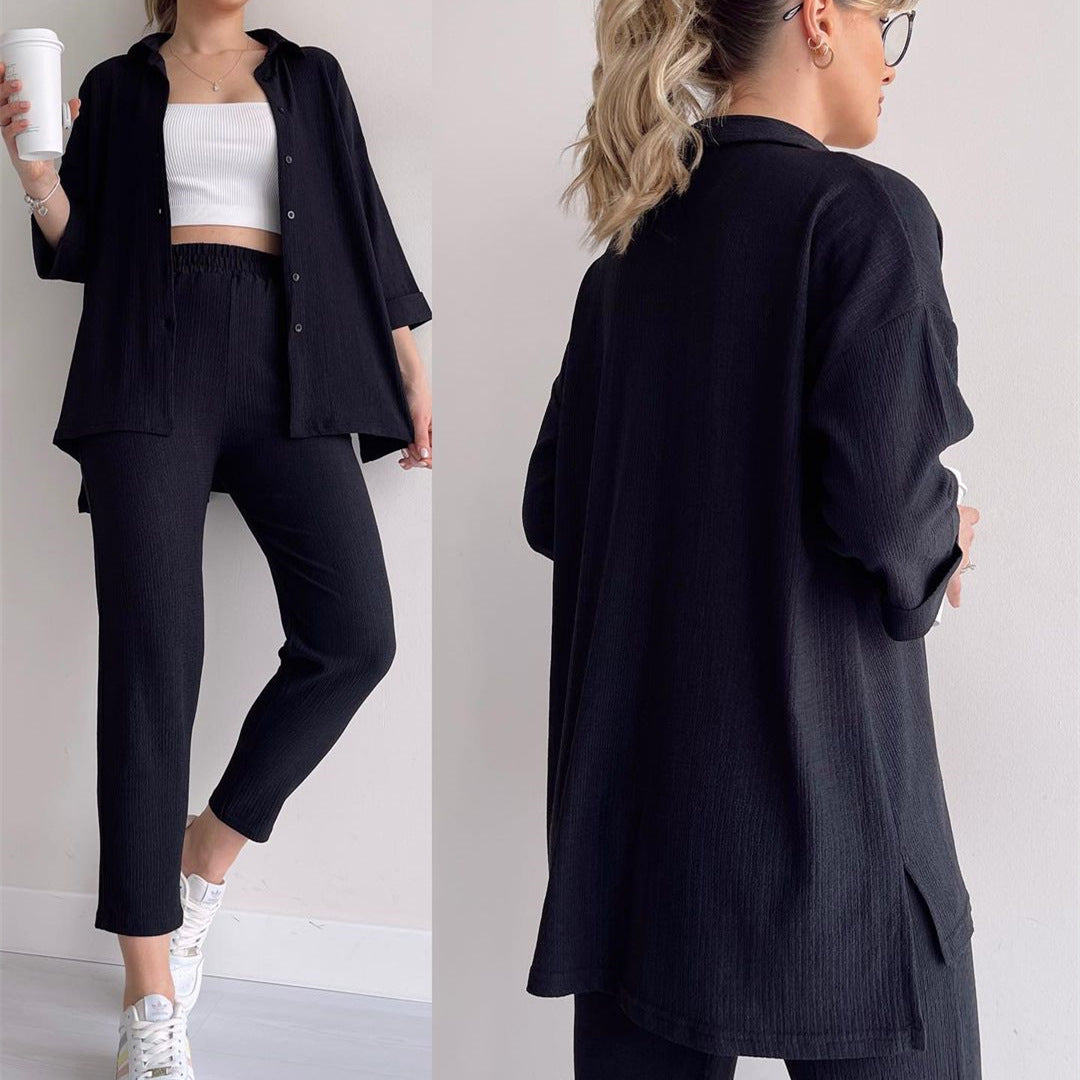 Damen luftiges Freizeit-Ensemble aus atmungsaktivem Stoff EB