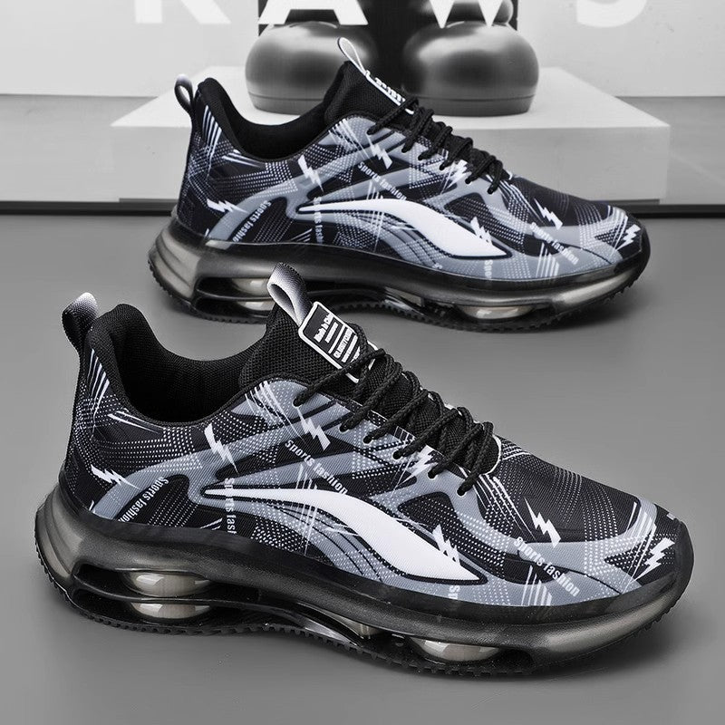 Unisex atmungsaktive Laufsneaker mit sichtbarer Luftkammersohle und reflektierendem Mesh-Obermaterial EB