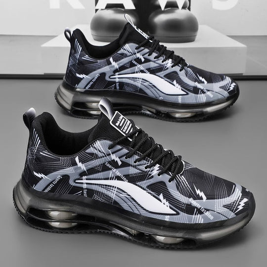 Unisex atmungsaktive Laufsneaker mit sichtbarer Luftkammersohle und reflektierendem Mesh-Obermaterial EB