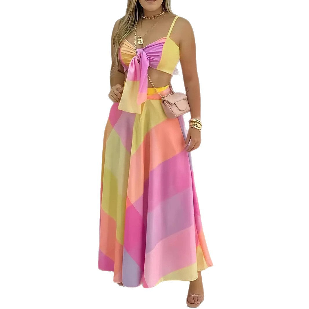 Damen Maxikleid mit raffiniertem Knotendesign EB