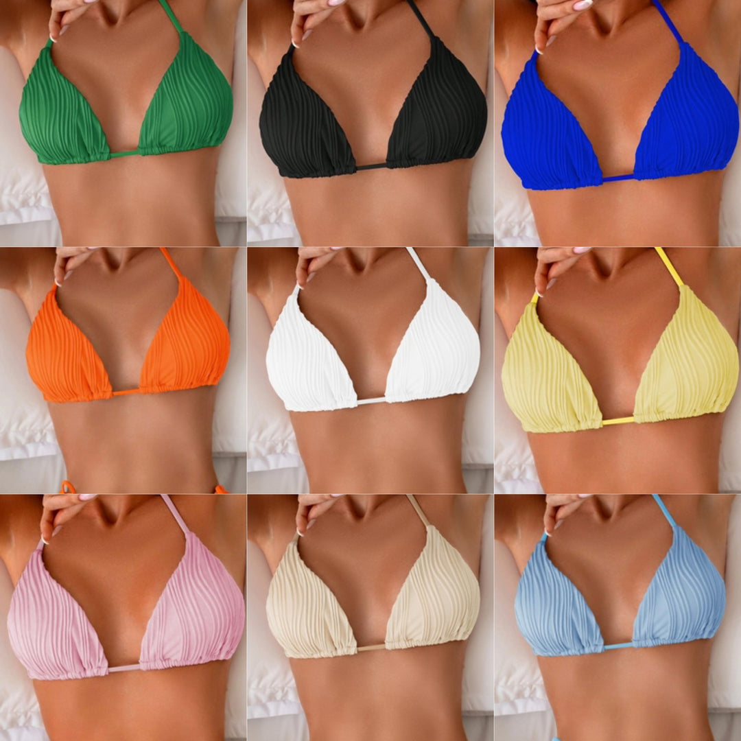 Damen Triangel-Bikini mit raffiniertem Rippendesign EB